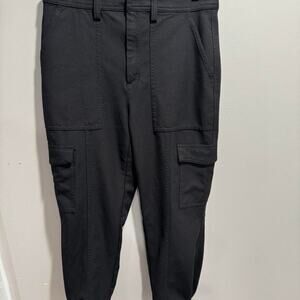 Sleek black cargo jogger pants